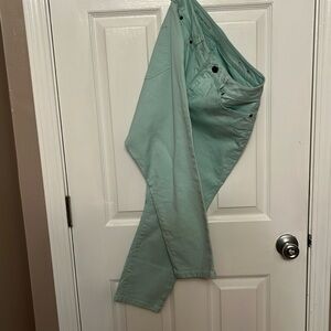 Green Slim Cropped Women’s Jeans